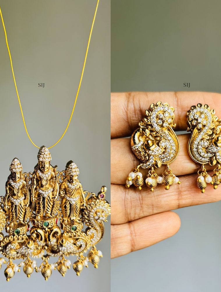 Lord Muruga and Valli Deivanai Pendant Invisible Necklace