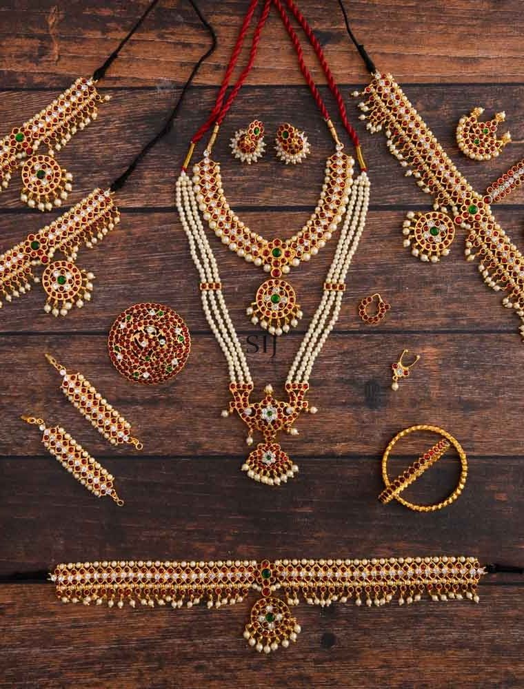 Traditional Kids Jewelry for Bharatanatyam Set