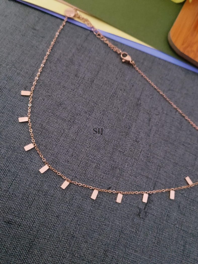 Trendy Rose Gold Finish Chain