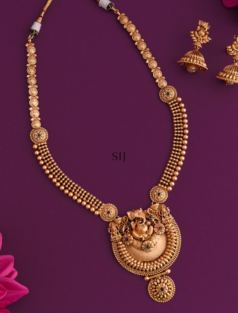 Traditional Ganesh Pendant Long Haram