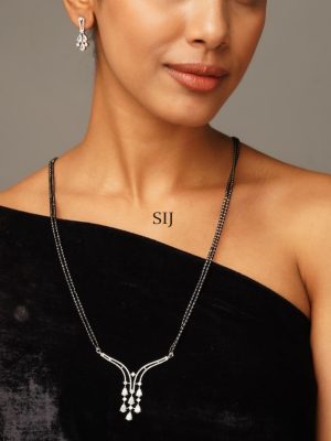 Silver Plated AD Studded Mangalsutra Set