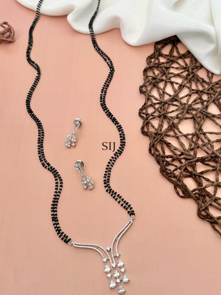 Silver Plated AD Studded Mangalsutra Set