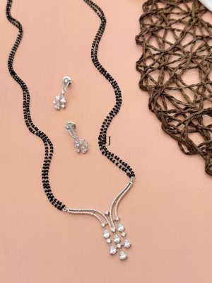 Silver Plated AD Studded Mangalsutra Set