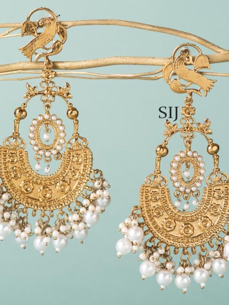 Gold Plated Traditional Chandbali Earrings