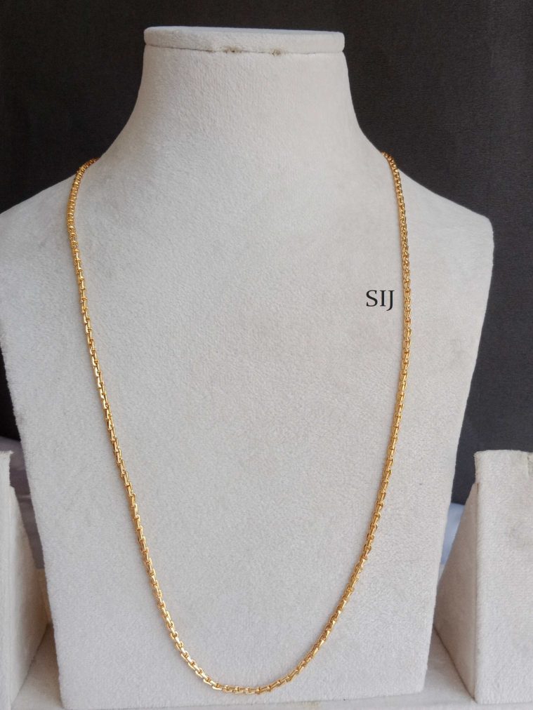 Gold Finish Thick Long Chain