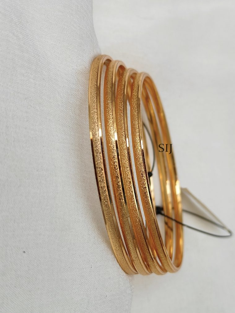 Gold Toned Thin Daily Wear Bangles