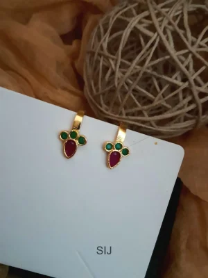 3 Stones Drop Kemp Nose Pin