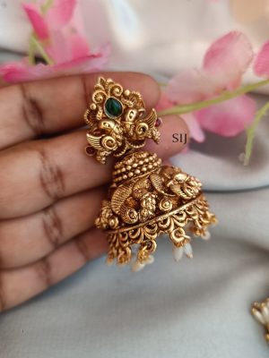 Gold Plated Twin Bird Jhumkas
