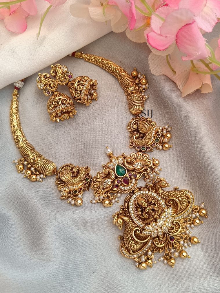Temple Lakshmi Nakshi Necklace Set