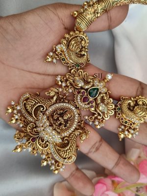 Temple Lakshmi Nakshi Necklace Set