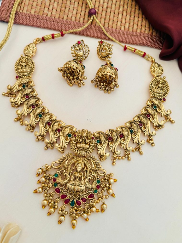 Gold Plated Temple Design Necklace