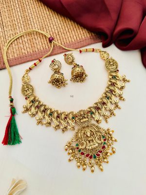 Gold Plated Temple Design Necklace