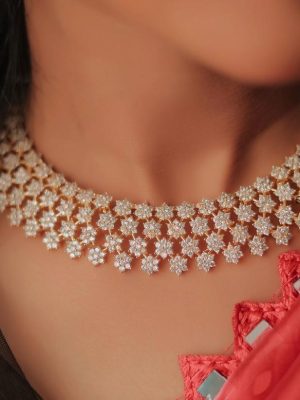 Layered Diamond Look Alike Necklace