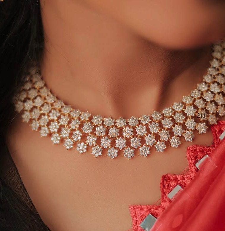 Layered Diamond Look Alike Necklace