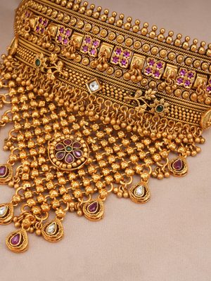 Multicolor Stone Bridal Choker Set