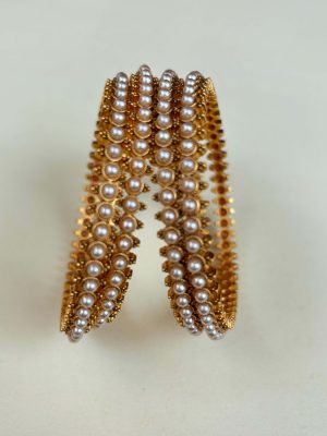 One Gram Gold Pearl Bangles