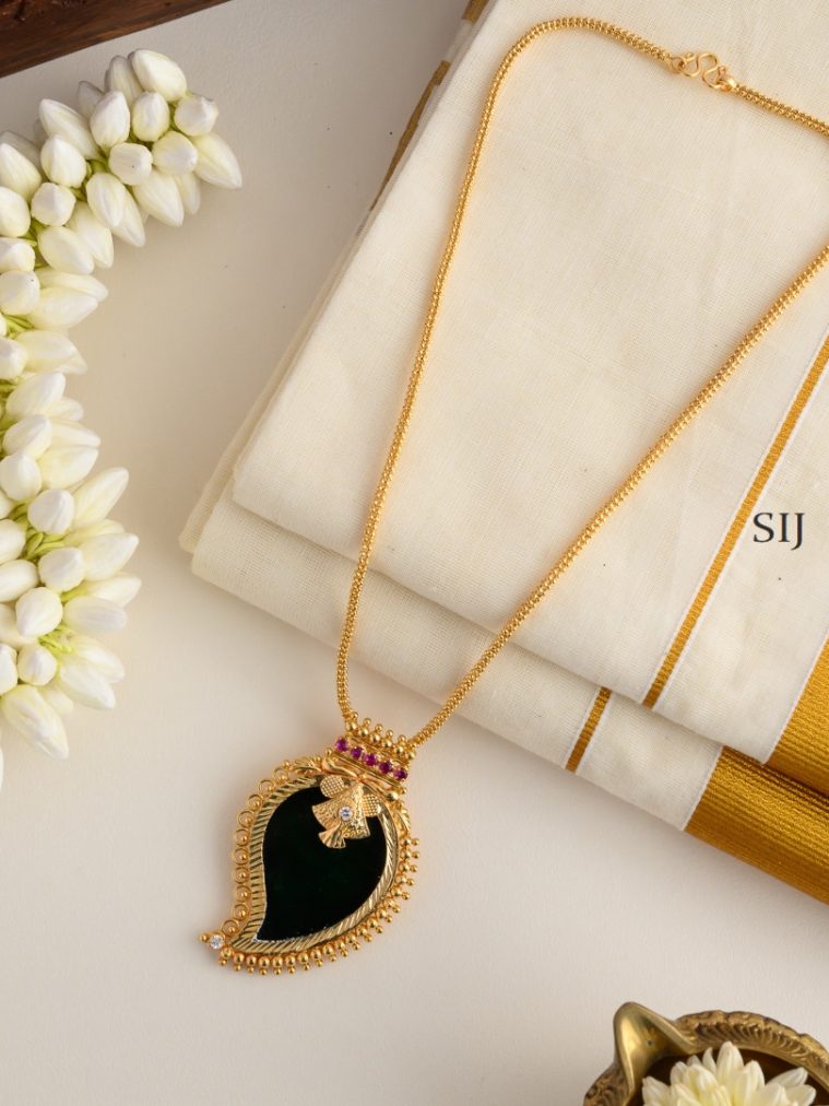 Kerala Style Green Mango Palakka Pendant Chain