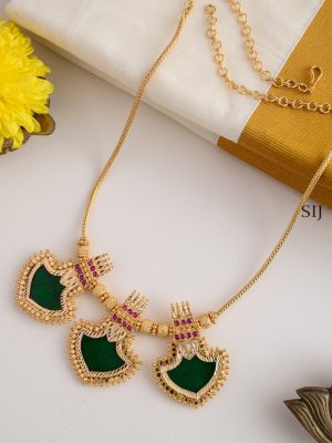 Kerala Style Palakka Bridal Pendant Chain Set