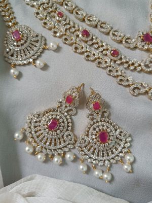 Bridal Diamond Look Alike Combo Set