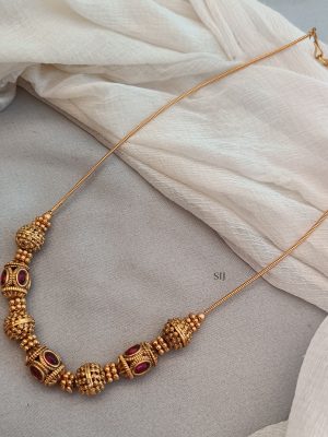 Gold Plated Ball Design Necklace