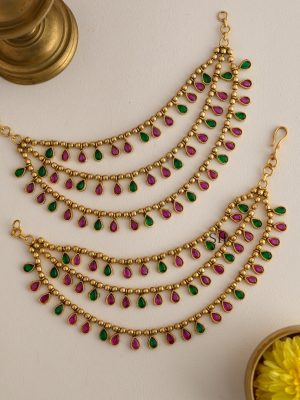 Multicolor Stone Drop 3 Layered Mattal