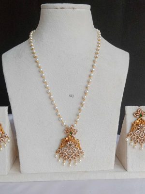 Peacock AD Pendant Pearl Chain