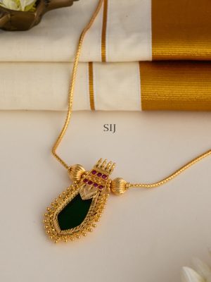 Traditional Green Stone Nagapadam Necklace