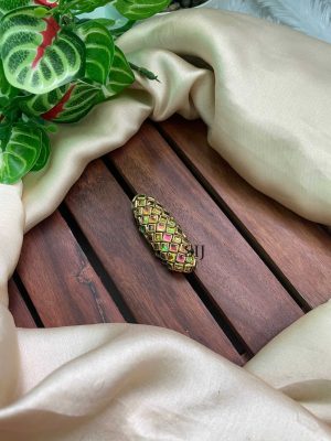 Designer Kundan Stones Saree Pin