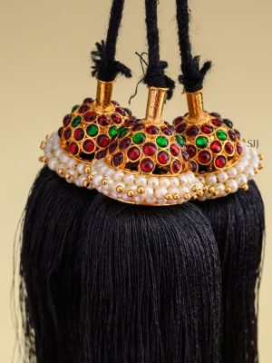 Traditional Multi Color Kemp and Pearl Bridal Jada Kunjalam