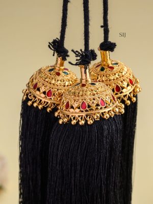 Gold Finish Enamel Bridal Jada Kunjalam
