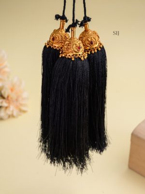 Gold Finish Floral Design Bridal Jada Kunjalam