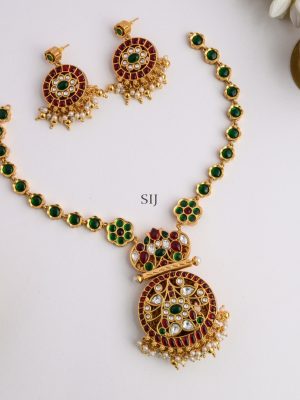 2 in 1 Reversible Kemp Floral with Lakshmi Necklace