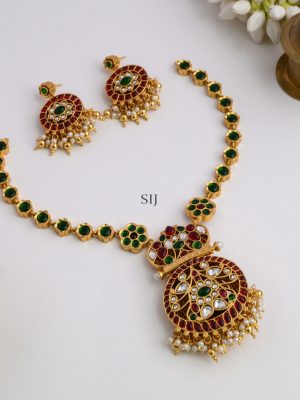 2 in 1 Reversible Kemp Floral with Lakshmi Necklace