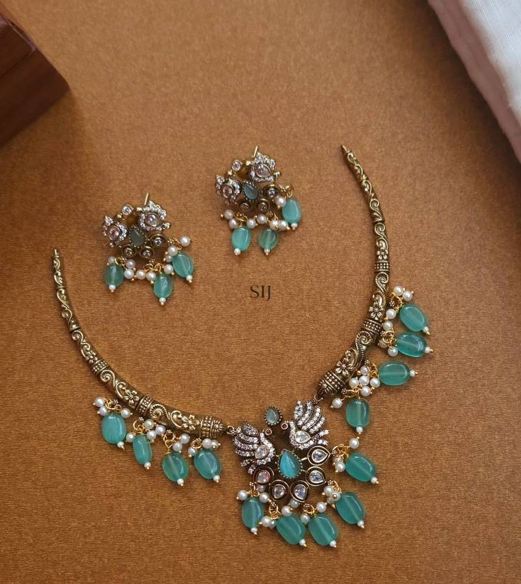 Imitation Peacock Victorian Hasli Necklace
