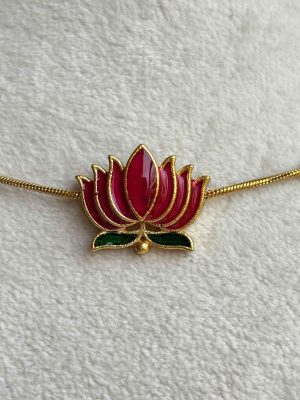 Gold Finish Enamel Thamara Necklace Set