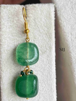 Square Green Beaded Chain Set