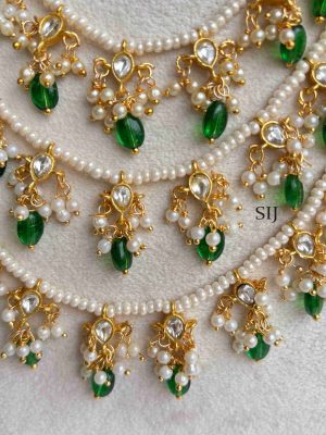 Triple Layer Pearl Jadau Haram