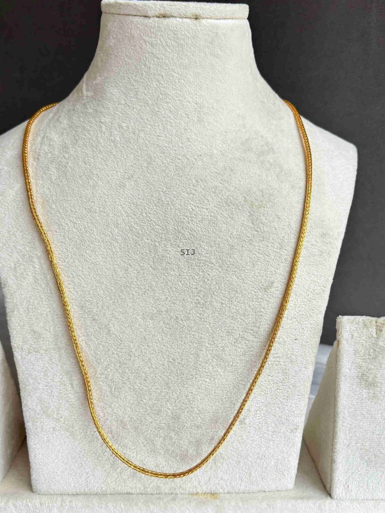 Gold Finish Smooth Long Chain