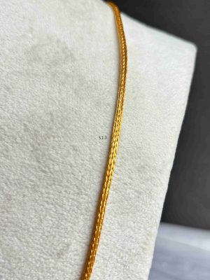 Gold Finish Smooth Long Chain