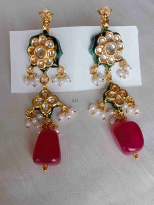 Single Layer Pearl Haram with Multi Color Beads Hangings