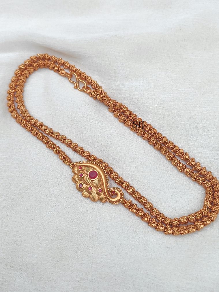 Matt Finish Mugappu Chain