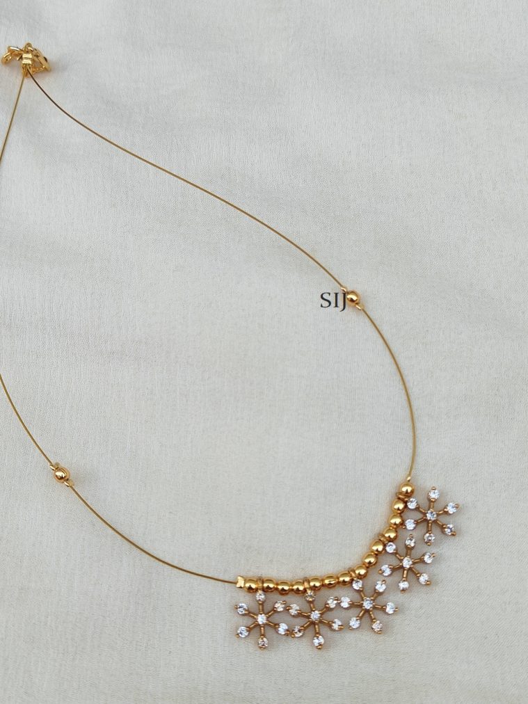 Gold Finish Invisible Necklace