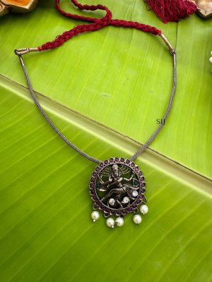 Nataraja Pendant Kemp Black Polish Necklace