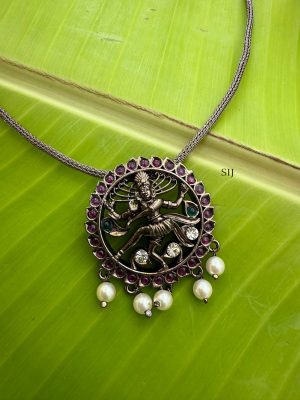 Nataraja Pendant Kemp Black Polish Necklace
