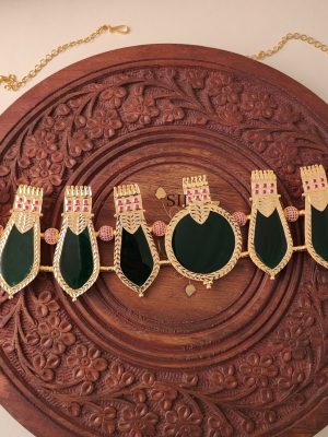 Gold Finish Palakka Nagapadam Hip Chain