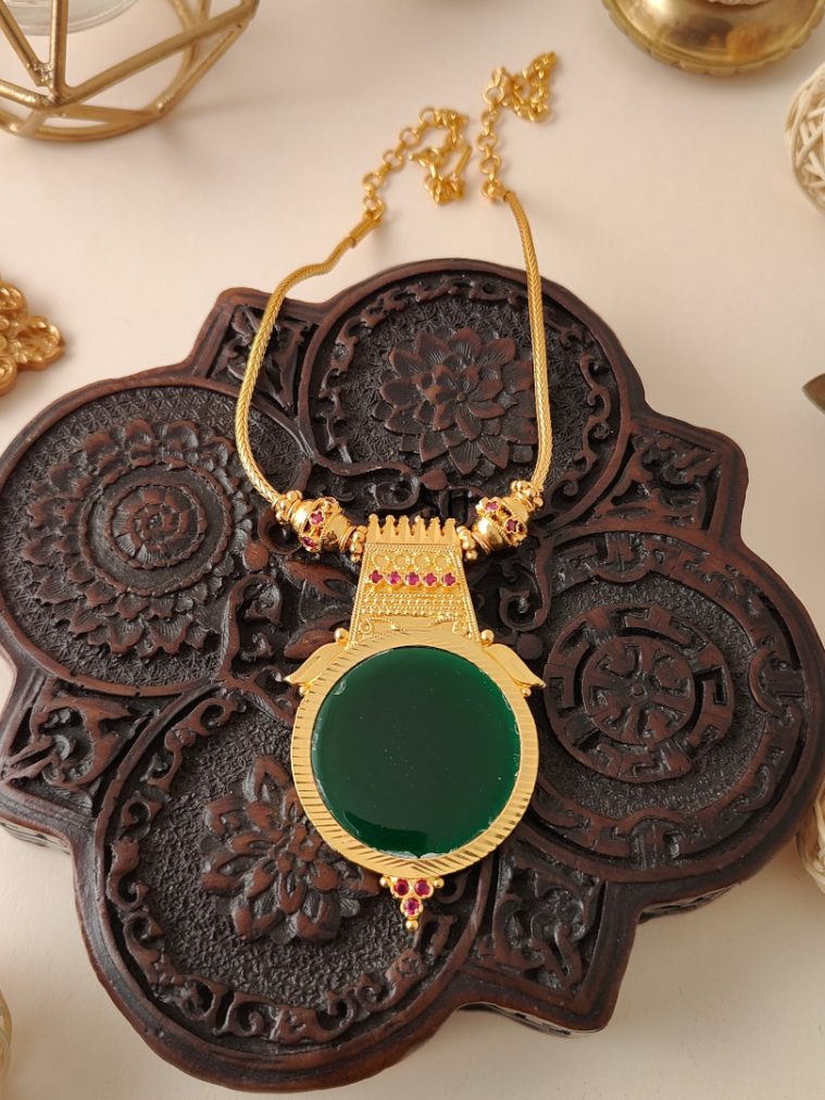 Traditional Kerala Round Palakka Necklace