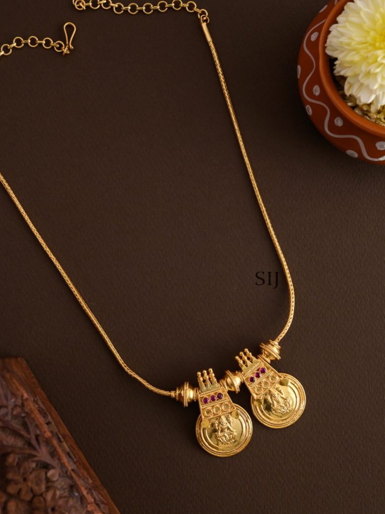 Antique 2 Lakshmi Coin Pathakam Necklace