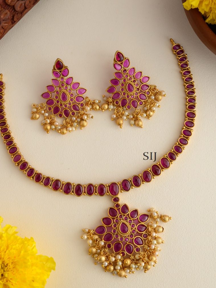 Attigai Ruby Kemp Necklace