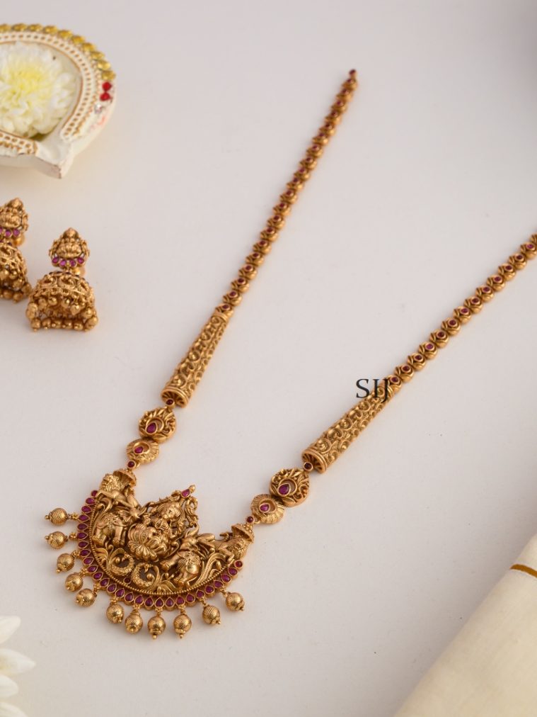 Antique Ruby Lakshmi Bridal Haram