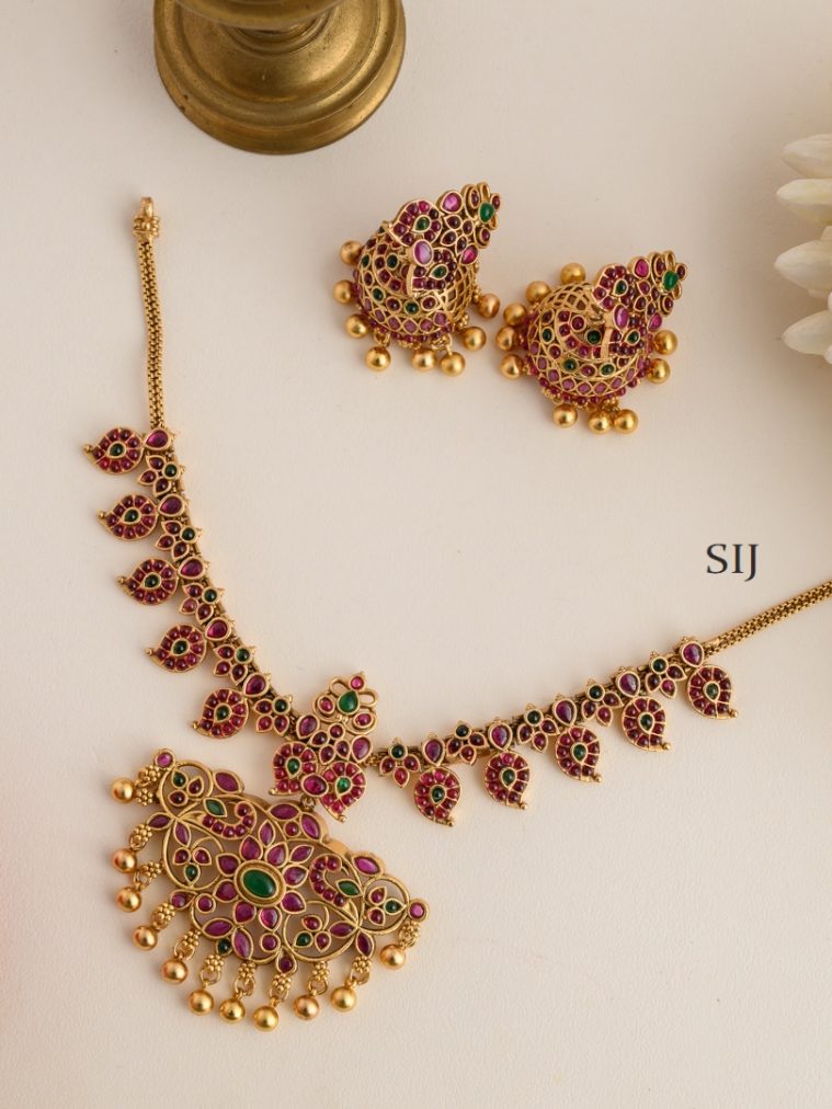 Traditional Kemp Ruby with Green Necklace